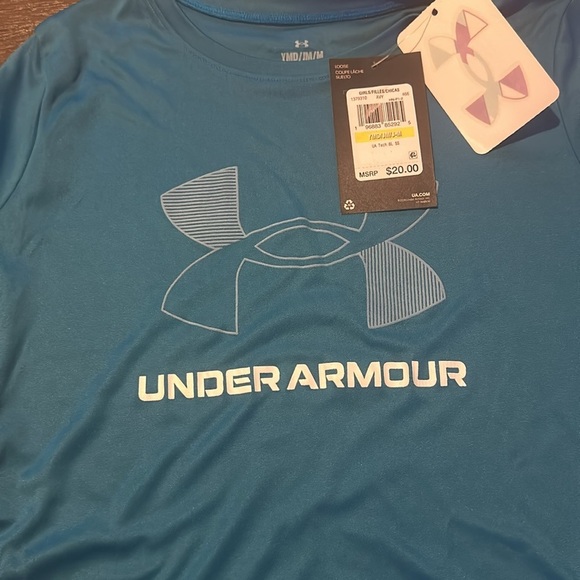 NWT UNDER ARMOUR Girls' UA Tech™ Big Logo Short Sleeve - Picture 4 of 9
